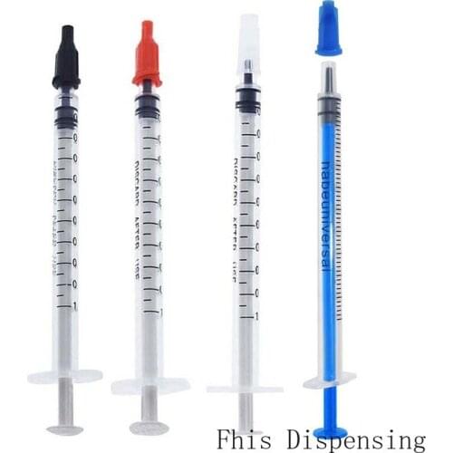 Dispensing Syringes 1cc 1ml Plastic with Tip Cap Pack of 500