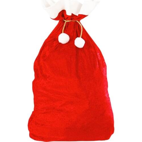 Large Size Christmas Bag Santa Claus Candy Gift Drawstring Bag Pouch For Xmas New Year Festival Party Home Supply
