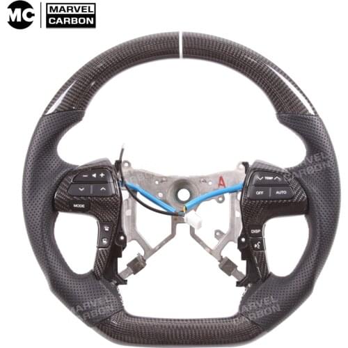 100% Real Carbon Fiber Steering Wheel for Toyo-ta CAMRY Highlander Previa Hilux Vigo Fortuner