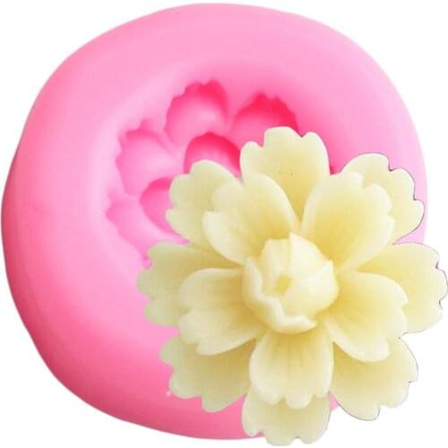 Cherry Blossom Silicone Mold Wedding Cake Decorating Tools Flower Cupcake Topper Fondant Mould Polymer Clay Candy Chocolate Mold