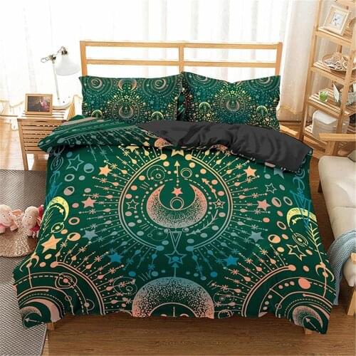 Modern Bohemian Bedding Set Floral Paisley Patterned Down Quilt Set Sheet Queen Size Bedding