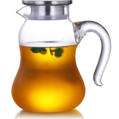 Glass cold kettle heat-resistant cool boiled water cup tied pot explosion-proof large-capacity water bottle juice pot Pitchers
