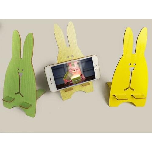 Universal Wood Cartoon Cute Rabbit animal Desk Phone Stand Book Holder Lazy Stand Tablet desk For Tablet PC Mobile Phone Holder