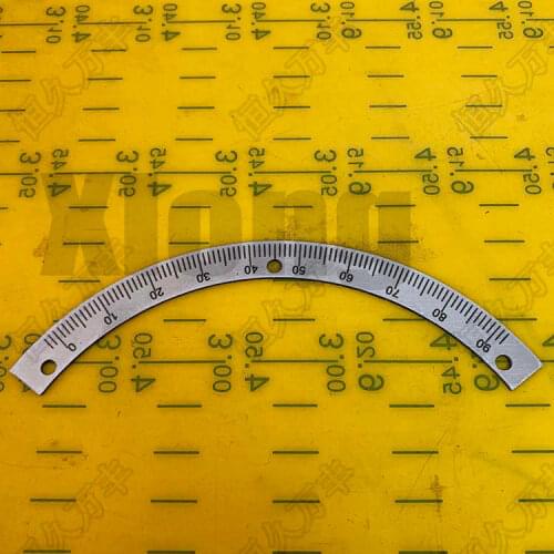 Outer Diameter: 150mm 90 Degree Counterclockwise Semicircular Dial Mechanical Angle Dial Stainless Steel Disc 150 # 130 # 1