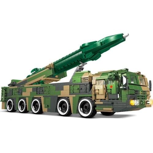 Military series Special forces Chinese Army DF-17 supersonic missile launch armored vehicle Building Blocks Toys