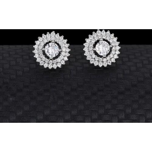 S925 Sterling Silver Earrings Temperament Personality With Diamonds Female Models Korean Fashion Anti-Allergy Wholesale