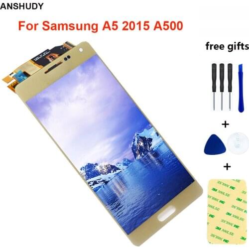A500F LCD For Samsung Galaxy A5 2015 A500 LCD Display Touch Screen Digitizer For Samsung A500M LCD A500FU Display A500Y A500FQ