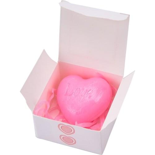 1pcs/pack Handmade Love Heart-shaped Design Bath Soap Wedding Party Love Gift Valentine Gift Soap