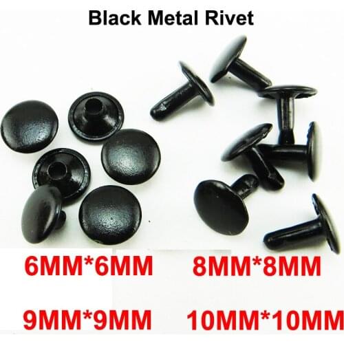 100PCS Black METAL RIVETS Decorative Buttons Sewing Clothes Accessory Brand Trousers Rivet MR-037