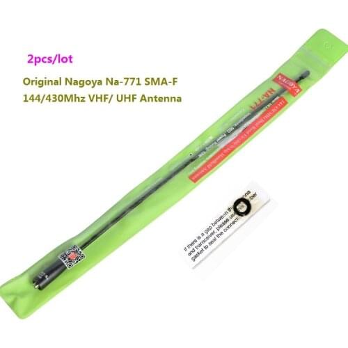 2pcs Original Nagoya Na-771 SMA-F 144/430Mhz VHF/ UHF Antenna For Kenwood Two Way Radio Baofeng UV-5R Walkie Talkie Antenna uv82