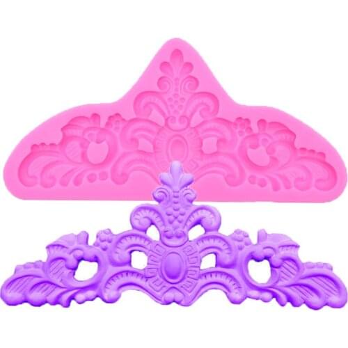 3D Craft Baroque Relief Silicone Molds Cake Border Fondant Mold DIY Cake Decorating Tools Candy Clay Chocolate Gumpaste Moulds