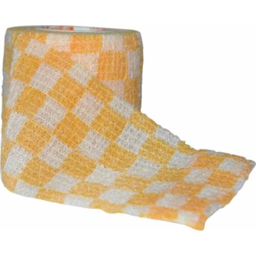 6 Pcs/Lot 5cm x 4.5m Self Adhesive elastic Nonwoven Cohesive Bandage Adherent Wrap Yellow White Pattern First Aid