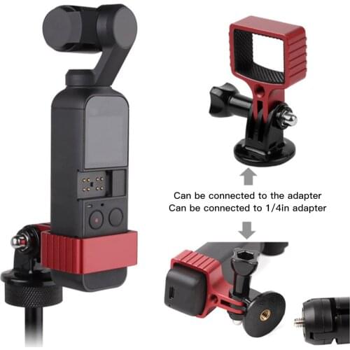 Sunnylife Aluminum Alloy Expansion Mount Adapter with 1/4 inch Screw Hole for DJI OSMO POCKET 1/2 Sports Camera Accessories