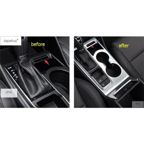 Lapetus Accessories Fit For Hyundai Tucson 2016 2017 2018 Matte Water Cup Holder Panel Protection Molding Cover Kit Trim 1 Piece