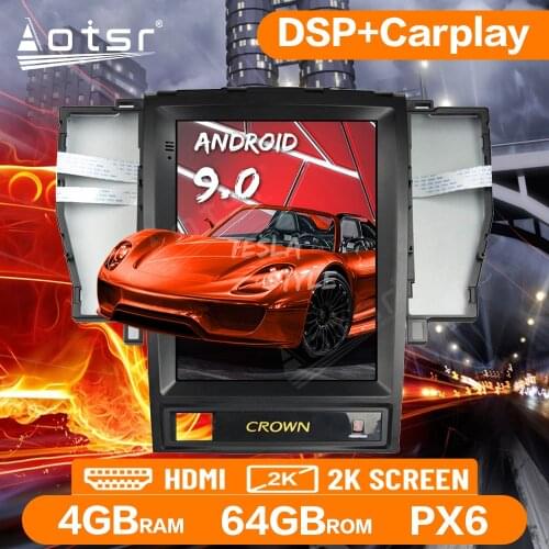 Car GPS Navigation For Toyota Crown 2005-2009 Tesla Screen Android Radio Recorder Multimedia Player Auto Stereo Audio Unit DSP