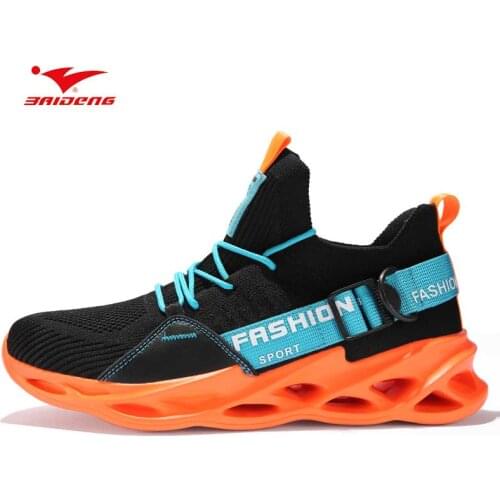 Baideng 2020 Yellow Sneakers Men Height Increasing Blade Shoes Men High Quality Blade Running Trainers Large Size 46