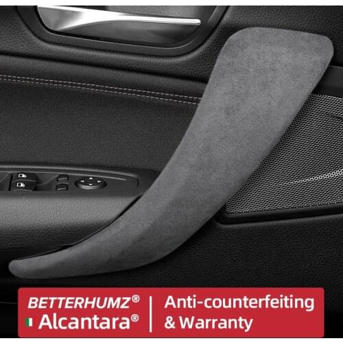 BetterHumz Alcantara Car Inner Door Handle Covers Armrest Panel Protective For BMW F20 F21 F22 F23 1Series 2012-2019 Car Styling