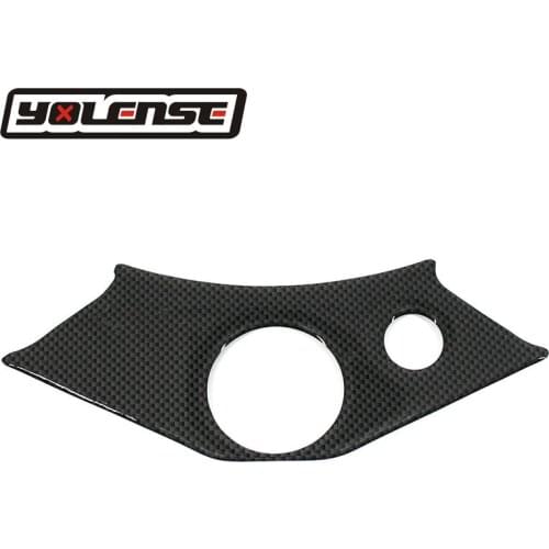 For Yamaha YZF R6 2003-2005 YZF-R6 03-05 Carbon Fiber Triple Top Three Tree Upper Clamp Front Yoke Protector Cover Decal Pad