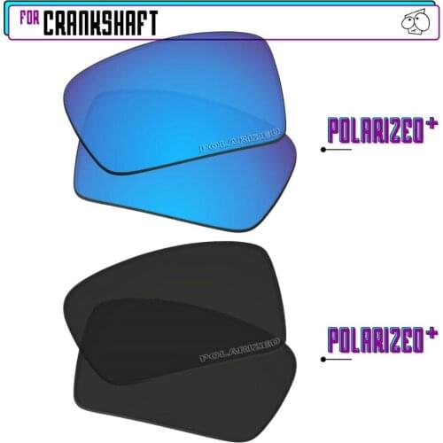 EZReplace Polarized Replacement Lenses for - Oakley Crankshaft Sunglasses - BlackPPlus-BluePPlus
