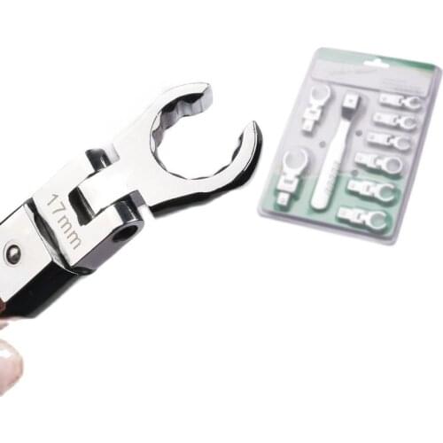 9pcs/set 9-19mm Head Changeable Ratchet Combination Set,Tube Wrench Key Set, Auto Repair Tool,Torque Wrench Socket Wrench Set