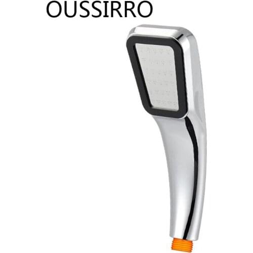 Square 300 Holes Shower Head Bathroom Hand Hold Rainfall Shower Head Water Saving High Pressure Water Therapy Shower Head ABS