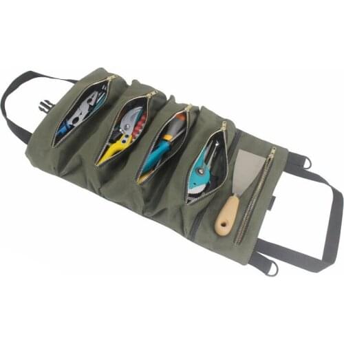 Hot Sale Roll Tool Roll Multi-Purpose Tool Roll Up Bag Wrench Roll Pouch Hanging Tool Zipper Carrier Tote