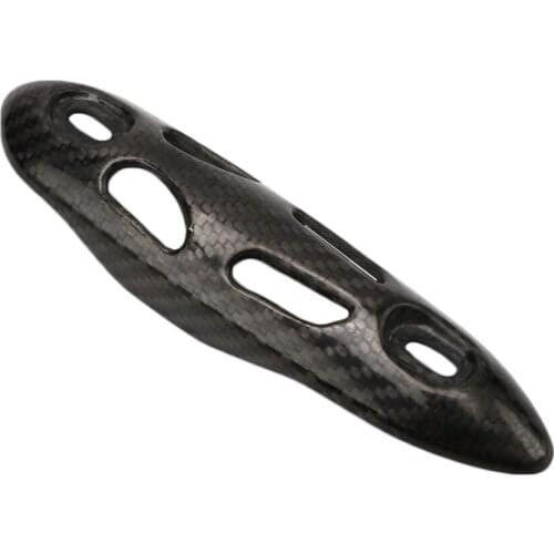 Motorcycle Exhaust Silencer Decorative Heat Shield Cover Guard, Universal Carbon Fiber Heat Resistant Protective Case
