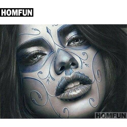 HOMFUN Full Square/Round Drill 5D DIY Diamond Painting "Painted beauty" Embroidery Cross Stitch 3D Home Decor Gift A01483