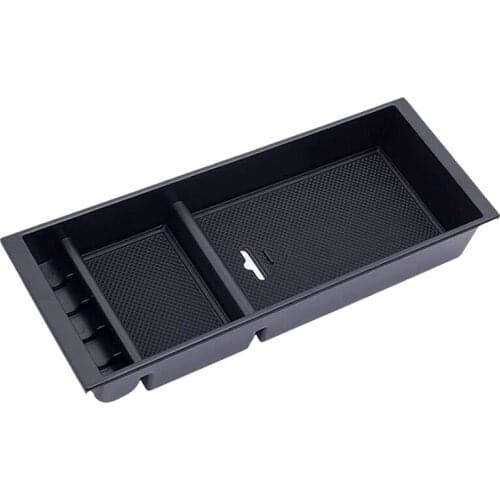 Center Console Organizer Compatible with Ford F150 2015-2020 Armrest Insert Accessories ABS Pallet Storage Box Container