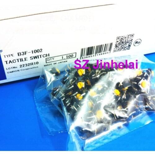 100pcs OMRON B3F-1002 Authentic original TACTILE SWITCH Key button 6*6*4.3mm, 1.47N