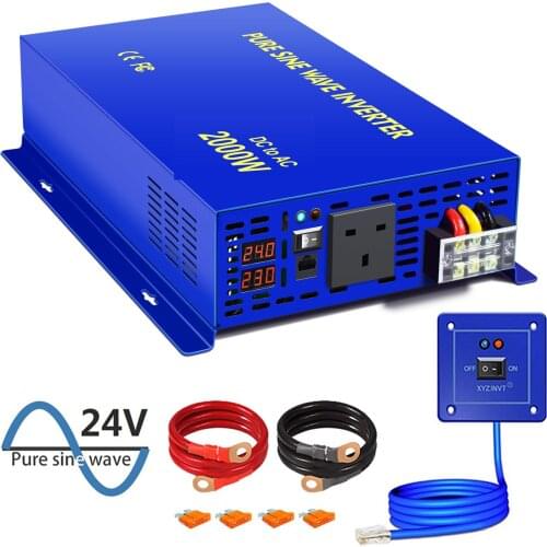 Peak 4000W Pure Sine Wave Inverter 12V 24V DC TO AC 110v 120v Customizable 2000w Solar Power Inverters With Wired Remote Control