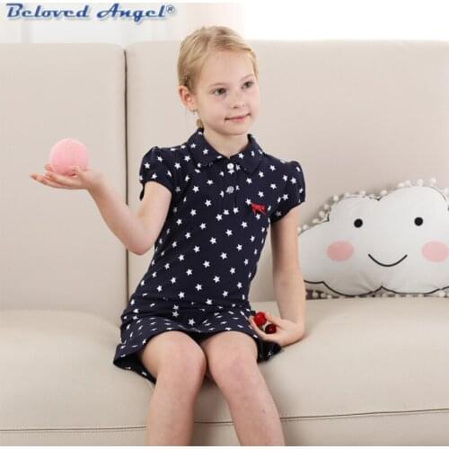 Girls Princess Dress Kids Dresses Children Star Print Vestidos 2020 Girls Dresses Summer Kids Dress For Girl Casual School Wear