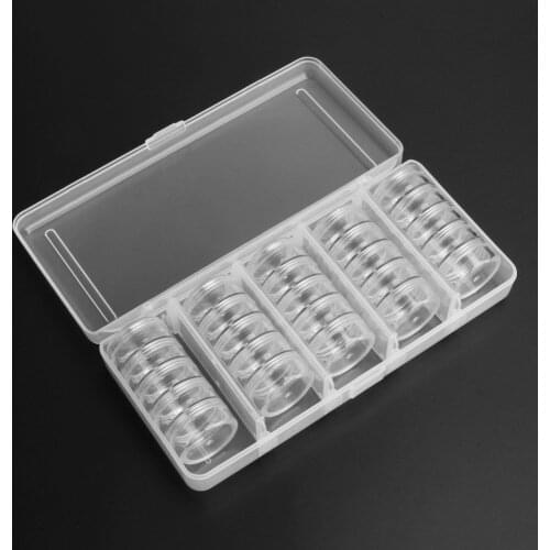 Transparent Empty Nail Art Tip Glitter Boxes Storage 25 Compartments Nail Art Rhinestone Case Organizer Jewelry Holder Removable