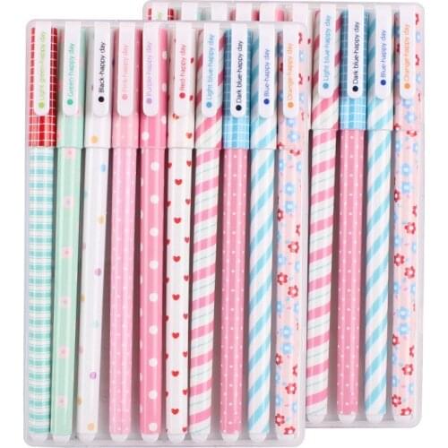 Watercolor Gel Pen Student Drawing Graffiti Hand Book Record Water Pens 10 Color Set Gel Pencil 0.5mm Pens