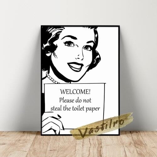 Septic System Sign Prints Art Bathroom Sensitive Plumbing Do Not Flush Only Pee Poo Toilet No Tampons Funny Home Decor Poster