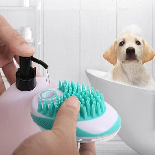 2021 Pet Dog Bath Brush Comb Silicone SPA Shampoo Massage Brush Shower Hair Removal Comb For Dogs Cats Cleaning Grooming Tools