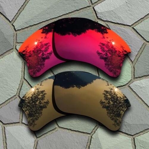 Violet Red&Bronze Copper Sunglasses Polarized Replacement Lenses for Oakley Flak Jacket XLJ