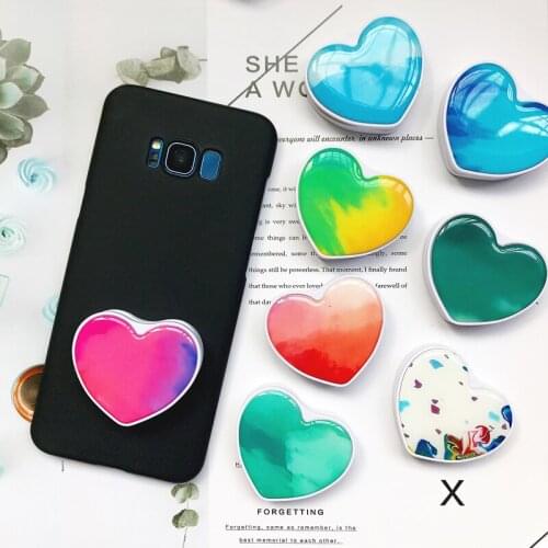 Contracted style Desktop Stents Love heart Folding bracket mobile phone bracket grip universal Apply to iPhone Samsung xiaomi