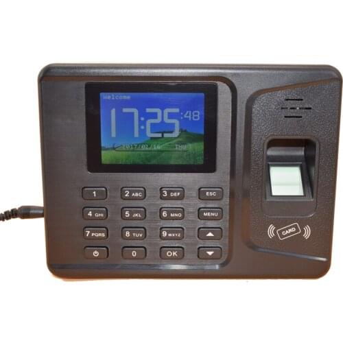 2.8 Inches TFT Display 1000 Users TCP IP USB Rfid Fingerprint Time Attendance 125Khz ID Employee Attendance