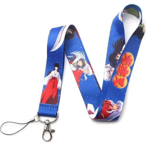 20pcs Inuyasha Classical Style Lanyard For keys The 90s Phone Working Badge Holder Neck Straps With Phone Hang Ropes webbings