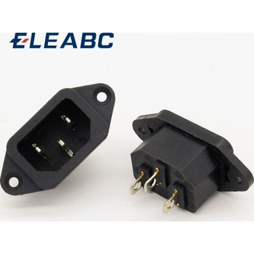 2017 Hot 5 Pcs 3P IEC 320 C14 Male Plug Panel Power Inlet Sockets Connectors AC 250V 10A