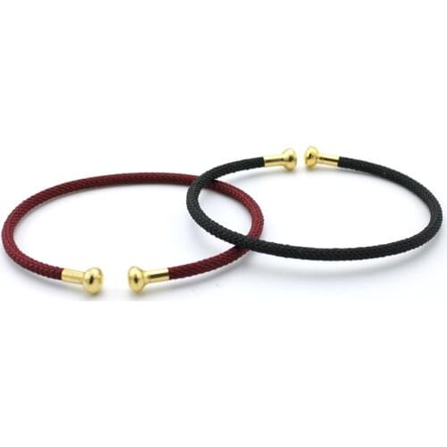 2021 new fashion mens and womens versatile adjustable braided rope bracelet with magnetic round tube in 5 colors