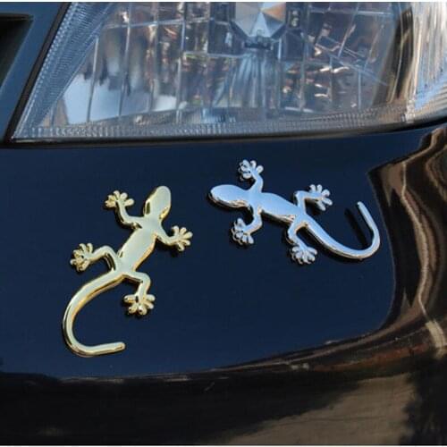 3d Car Sticker 3D Metal Gecko Car Decor Car Decal Gold Lizard Auto Stickers Car Accessories Slive 3D Metal Gecko Car Sticker