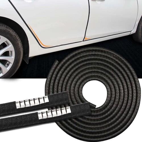 5M DIY PVC+Steel Universal Car Door Edge Scratch Protector Sealing Strip Guard Trim Auto Door Sticker Decorate Car Accessories