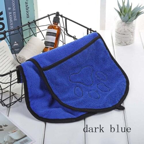 5pcs/lot Dog Towel Ultra-absorbent Microfiber Pet Bath Towel with Double Pocket Bath Supplies