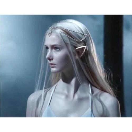 5D DIY Full Round Diamond Painting Elf Girl "Savanna Blade" 3D Embroidery Cross Stitch Rhinestone Mosaic Home Decor Gift Yc326