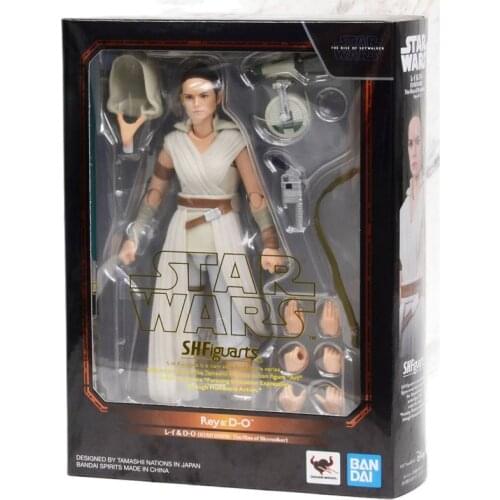 BANDAI Original S.H.Figuarts Star Wars: The Rise of Skywalker Rey Anime Action & Toy figures Model Toys For Children