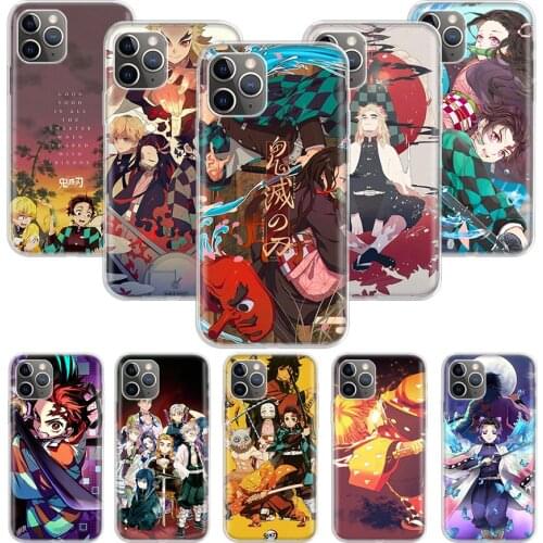 Demon Slayer Kmetsu no Yaiba Anime Phone Case For Apple iphone 11 12 Pro XS Max XR X 7 8 6 6S Plus 5 5S SE 10 Ten Shell Cover Co