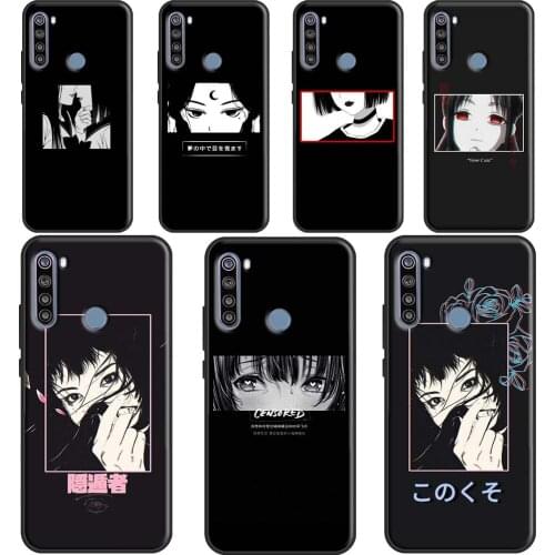 Japanese Anime Aesthetic Case For Xiaomi Redmi Note 9 Pro 9S Redmi 9 9C 9A Coque For Redmi Note 8T 8 Pro 7 Cover