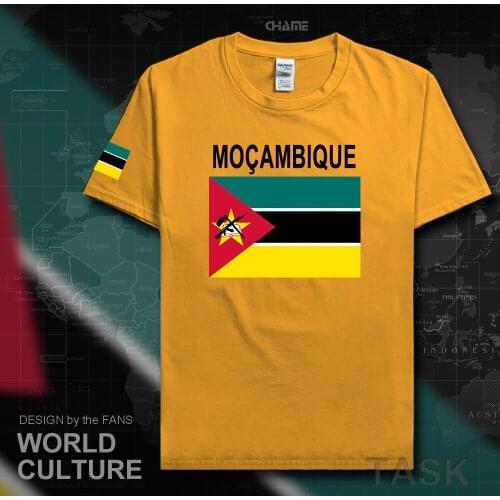 Mozambique mens t shirt Africa 2017 jerseys nation team tshirt 100% cotton t-shirt clothing tees country sporting MOZ Mozambican